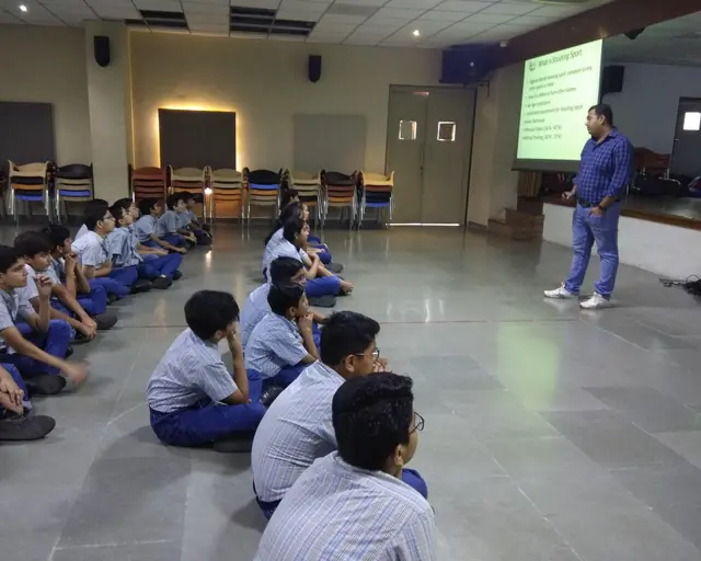 Students at a shooting sport awareness session